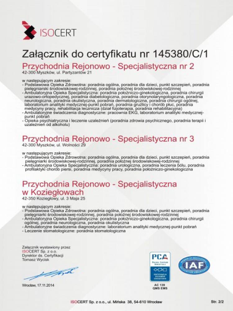 Zdjęcie: Certyfikat ISO